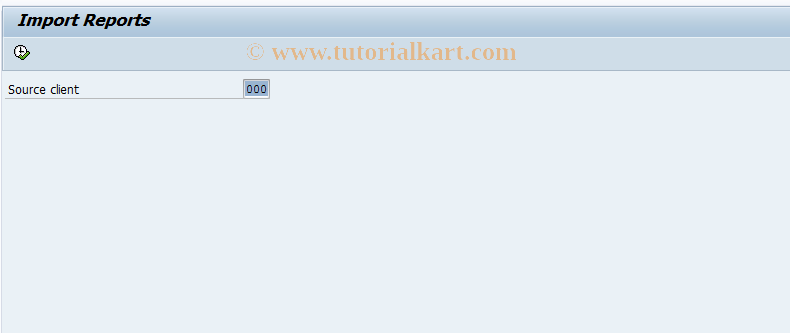 SAP TCode FME2 - Import Reports from Client 000