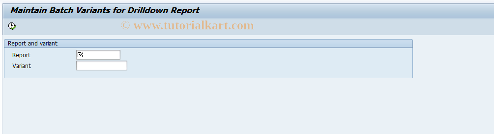 SAP TCode FME8 - Maintain Batch Variants