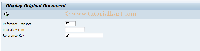 SAP TCode FMEUFDD - Display Original Document