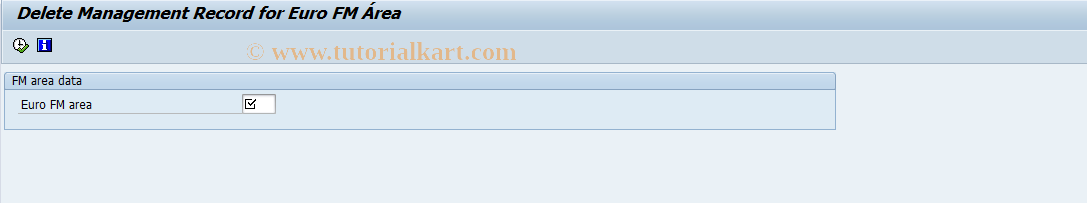 SAP TCode FMEURO05 - Delete Euro FM Area