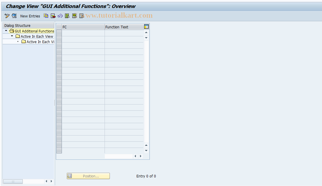 SAP TCode FMFA_0009 - FMFA: GUI Additional Functions