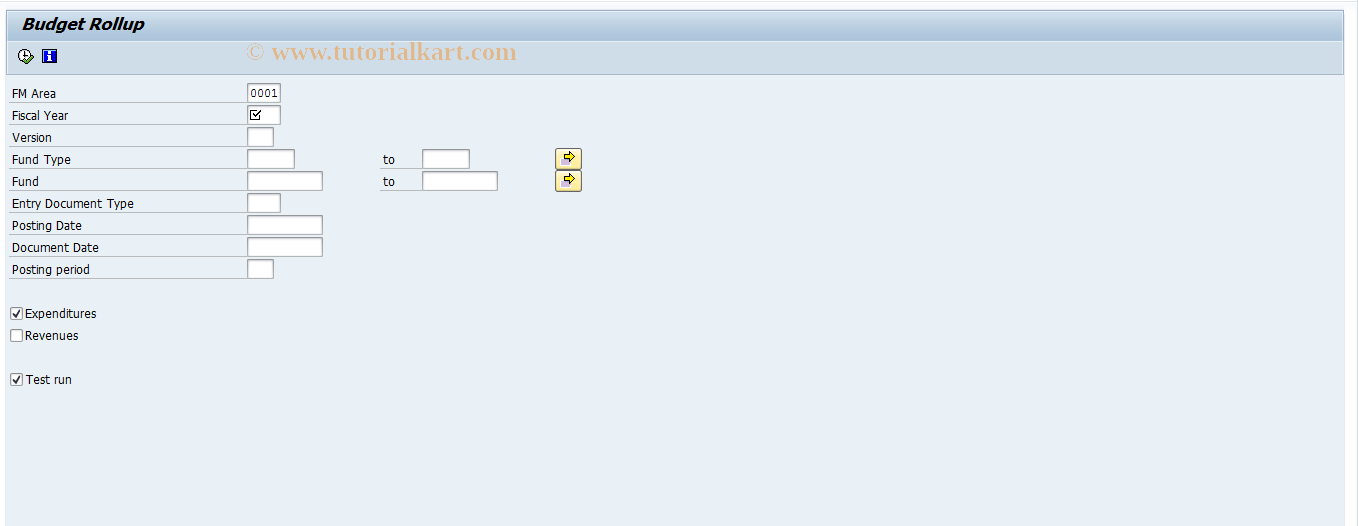 SAP TCode FMFG_E_CL0 - Preclosing Rollup