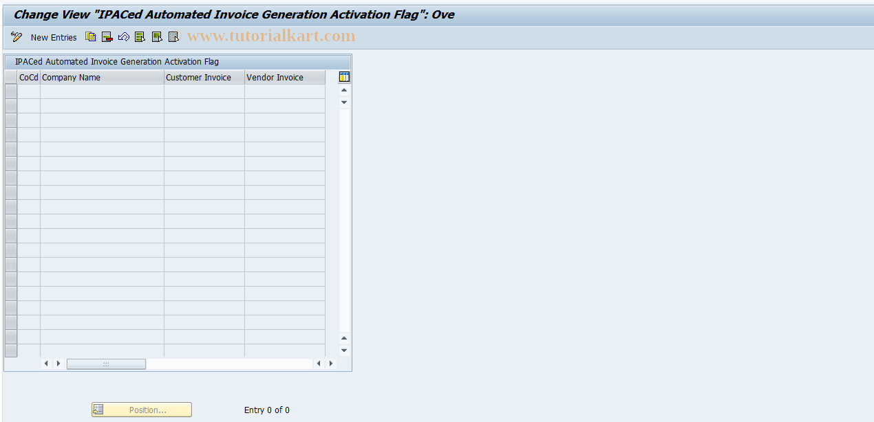 SAP TCode FMFG_IPACED_FLAG - US Fed IPACed Cust/Vend Flag