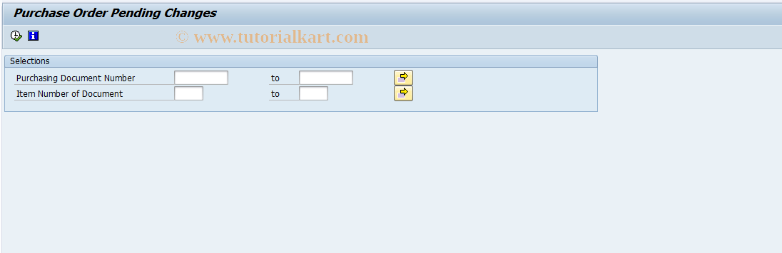 SAP TCode FMFG_MM_PENDING - PO Pending Changes Report