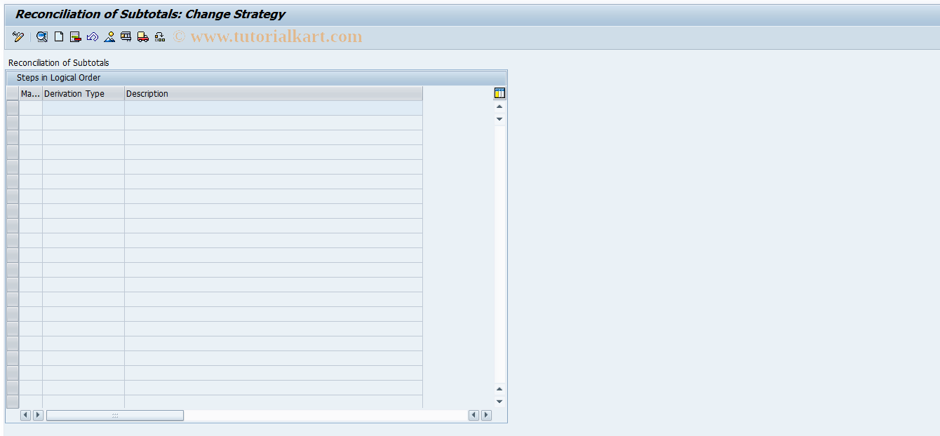 SAP TCode FMFG_RCN_DERIVE1 - Reconciliation: Derivation customer 