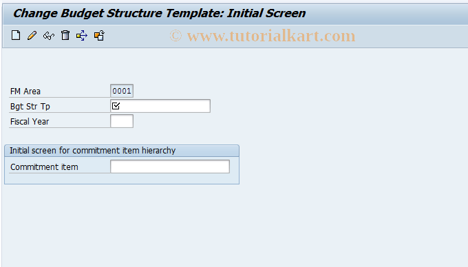 SAP TCode FMG2 - Change Budget Structure Template