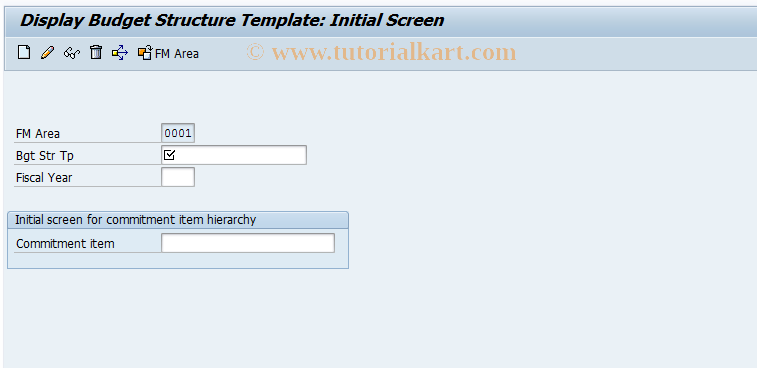 SAP TCode FMG3 - Display Budget Structure Template