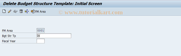 SAP TCode FMG4 - Delete Budget Structure Template