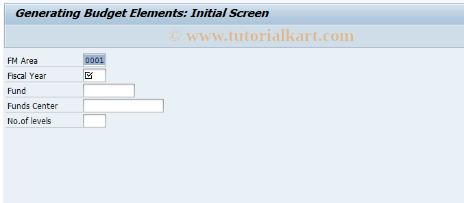 SAP TCode FMHG - Generate Bdgt Struc Elements in HR