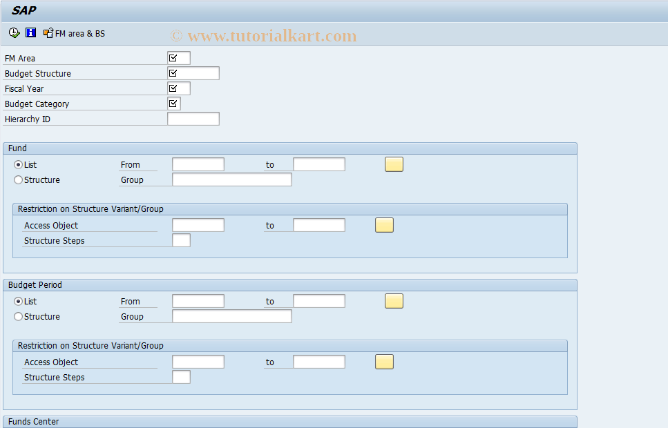 SAP TCode FMHIE_GENERATION - Generate Generate Hierarchy
