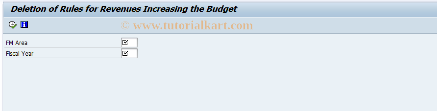 SAP TCode FMIL - Delete Rules for Revs Increasing Budget
