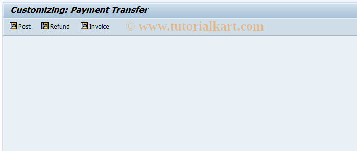 SAP TCode FMIPCT - Payment Transfer: Customizing