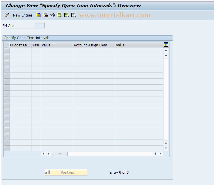 SAP TCode FMIR - Detail Maintenance of Open Int Rules