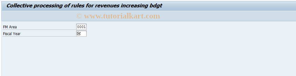 SAP TCode FMIS - Display Rules for Revs.Incr.Budget