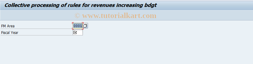 SAP TCode FMIU - Maintain Rules for Revs.Incr.Budget