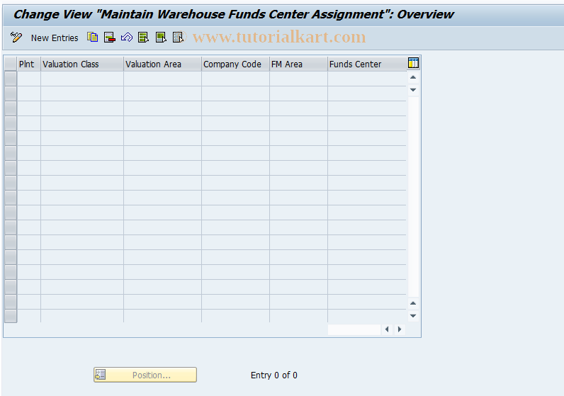 SAP TCode FMLF - Classify Movement Types