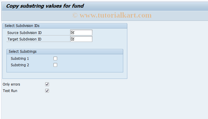 SAP TCode FMMDFDCOPY - Copy fund substrings
