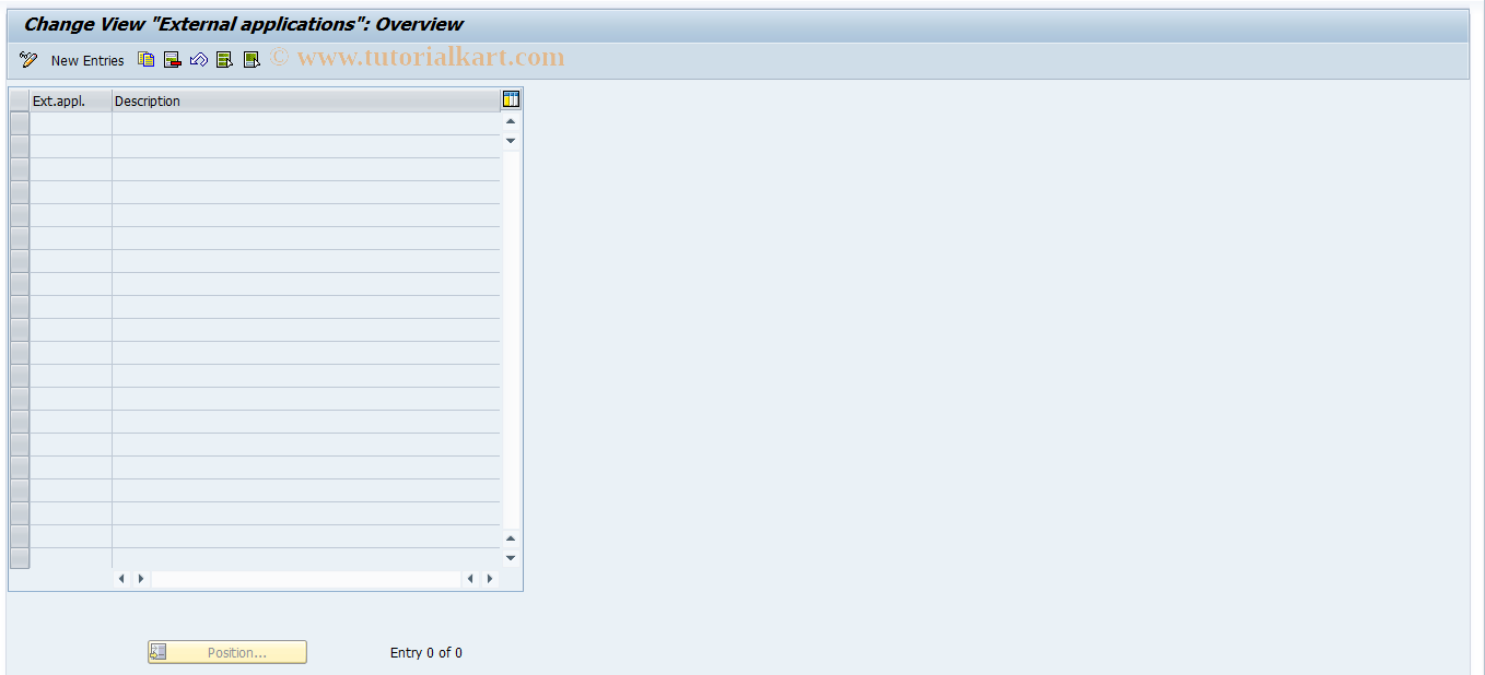 SAP TCode FMME17 - Funded Program Control: External App