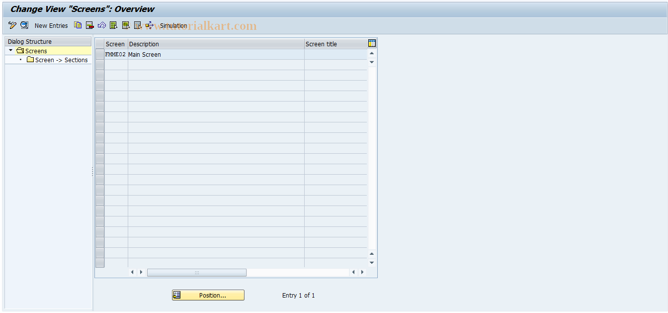 SAP TCode FMME5 - Funded Program Control: Views