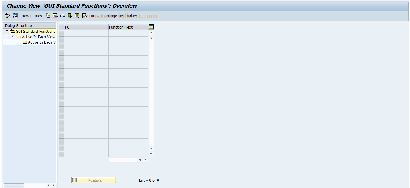 SAP TCode FMME8 - Funded Program Ctrl: GUI Std Functio