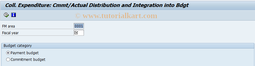 SAP TCode FMNG - CE: Actual Distr. and Integration