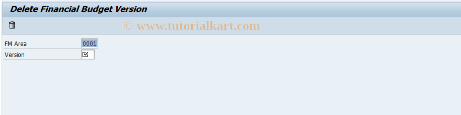SAP TCode FMP2 - Delete Financial Budget Version