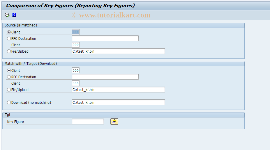 SAP TCode FMRPKFCHECK - Comparison of Key Figures(Reporting)