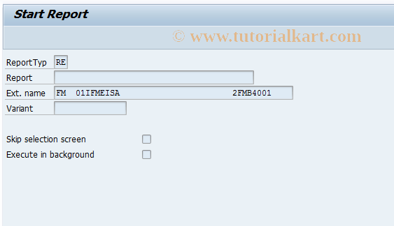 SAP TCode FMRP_2FMB4001 - Commitments/Actuals