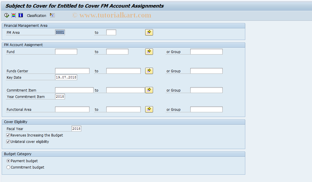 SAP TCode FMRP_RFFMCE21 - FMAA Subj. to Cvr to FMAA Entry to Cvr