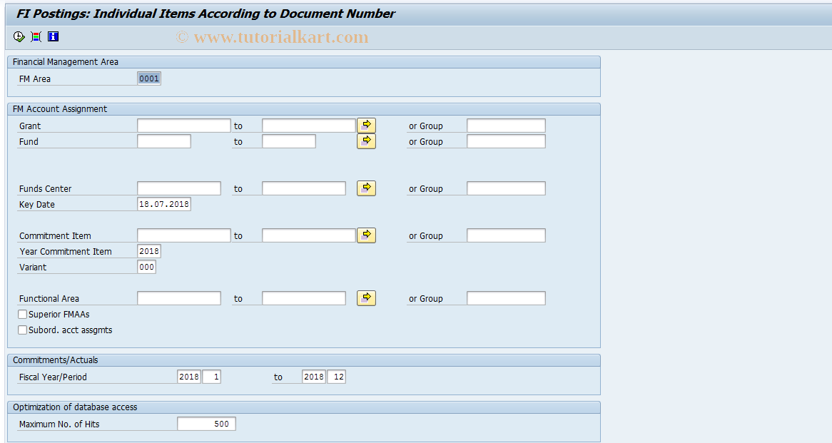 SAP TCode FMRP_RFFMEP1FX - FI Postings