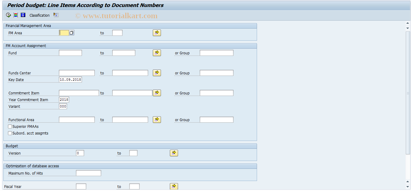 SAP TCode FMRP_RFFMEP4BX - Periodical Display