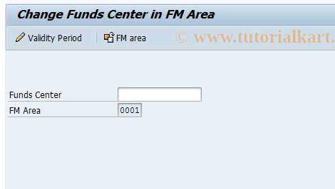 SAP TCode FMSB - Change Funds Center in FM Area