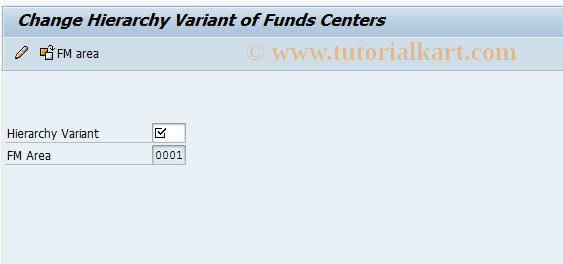SAP TCode FMSD - Change Funds Ctr/Hierarchy Variant