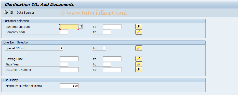 SAP TCode FMSHERLOCK_ADD_D - Clarification WL: Add Documents