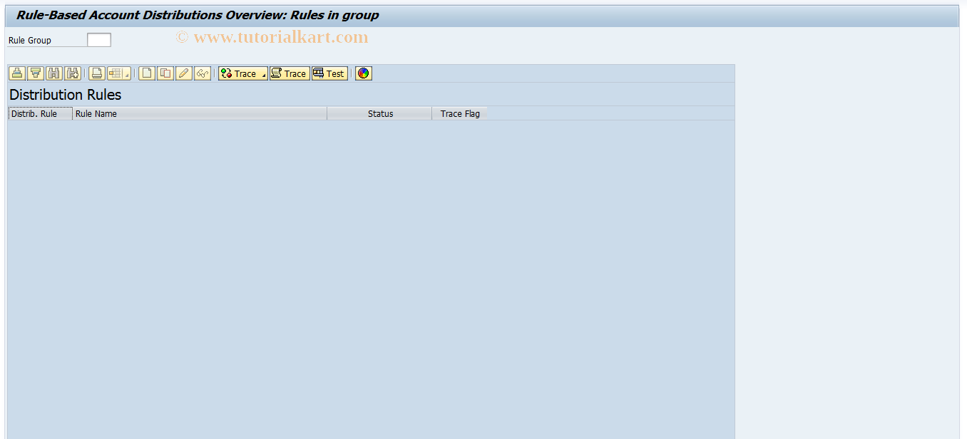 SAP TCode FMSPLITMAINT - Maintain Account Asst Distribtn Rules