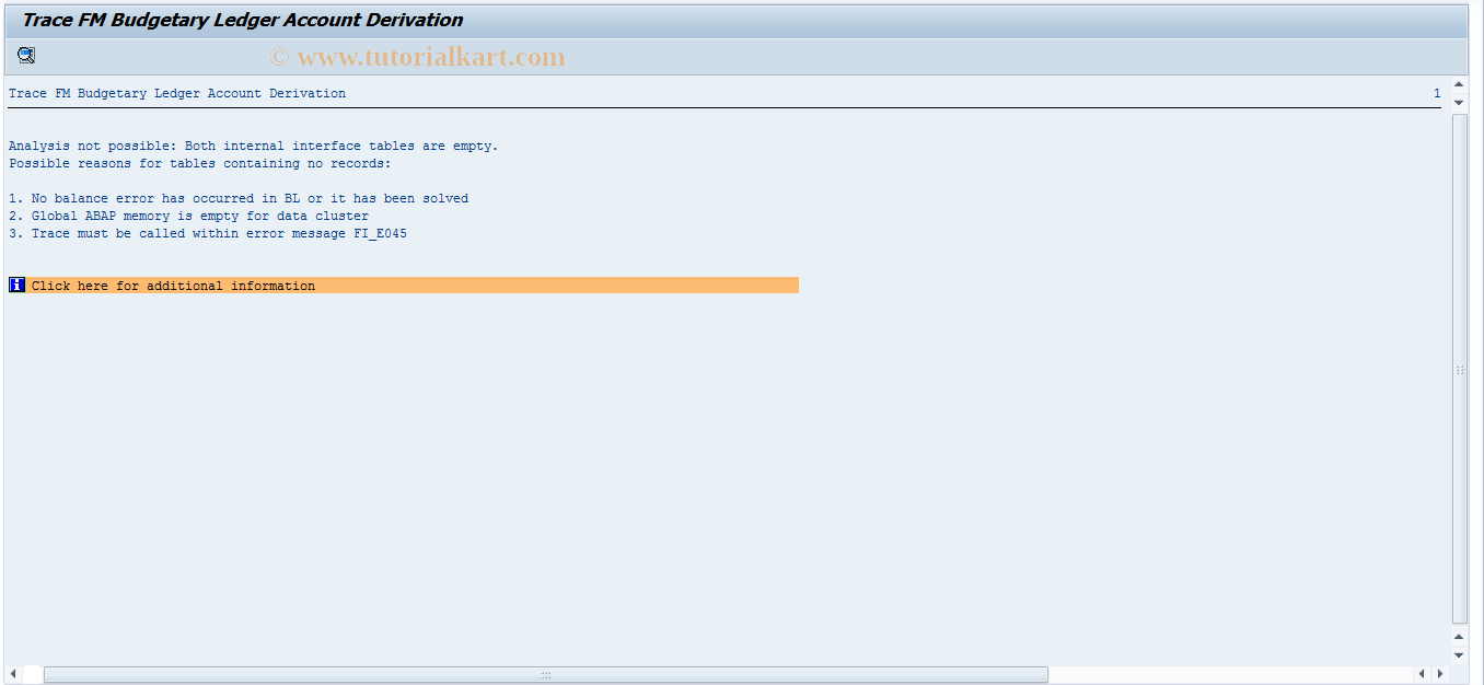 SAP TCode FMTR - FM budgetary ledger trace