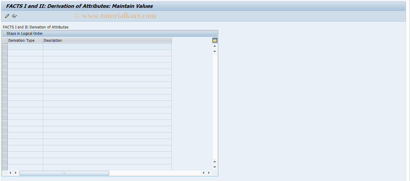 SAP TCode FMUSFG2 - USFG Derivation - Maintain