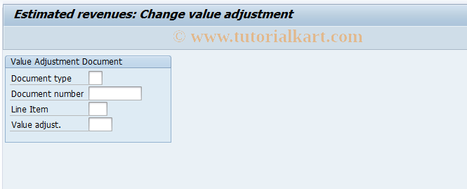 SAP TCode FMVPM2 - Change Forecast of Rev. Value Adjmt.