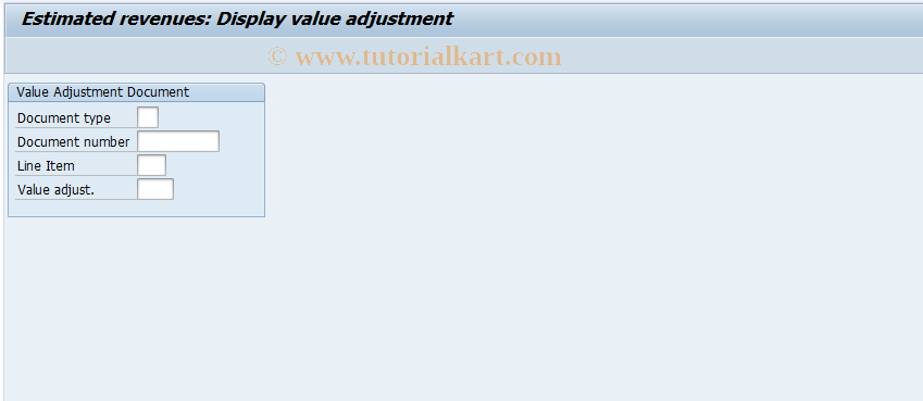 SAP TCode FMVPM3 - Display Forecast of Rev. Value Adjmt