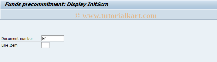 SAP TCode FMY3 - Display Funds Precommitment