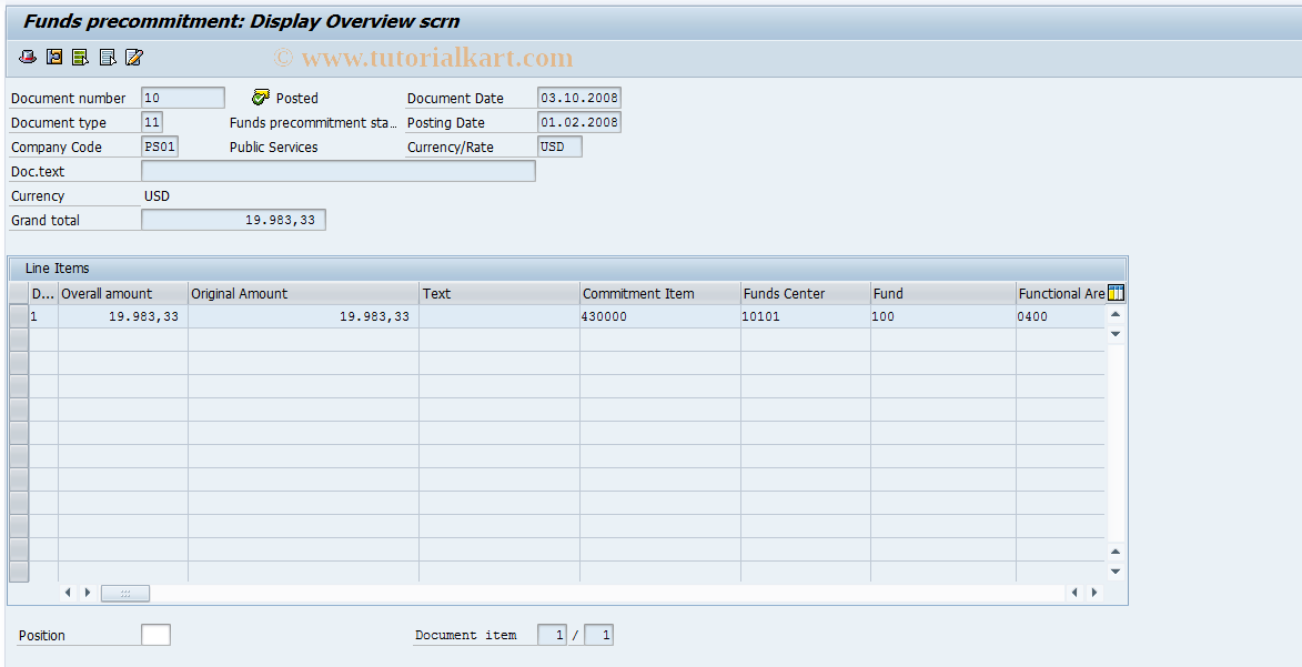 SAP TCode FMY5 - Change FM Account  Asst in Funds Prcmmt