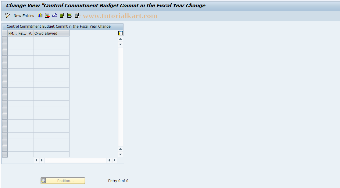 SAP TCode FMYC_CFCCOM - FM Closing Operations: Cmmt (CB)