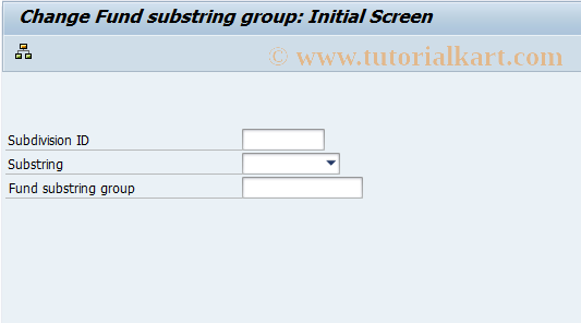 SAP TCode FM_FDSUB_SET2 - Change Fund Substrings Group