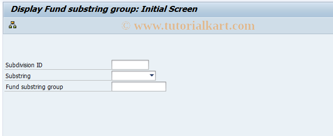 SAP TCode FM_FDSUB_SET3 - Display Fund Substrings Group