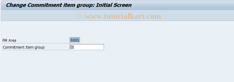 SAP TCode FM_SETS_FIPEX2 - Change Commitment Item Group