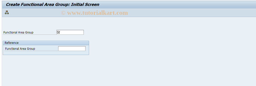 SAP TCode FM_SETS_FUNCTION1 - Create Functional Area Group