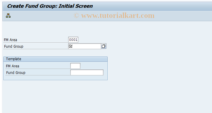 SAP TCode FM_SETS_FUND1 - Create Fund Group