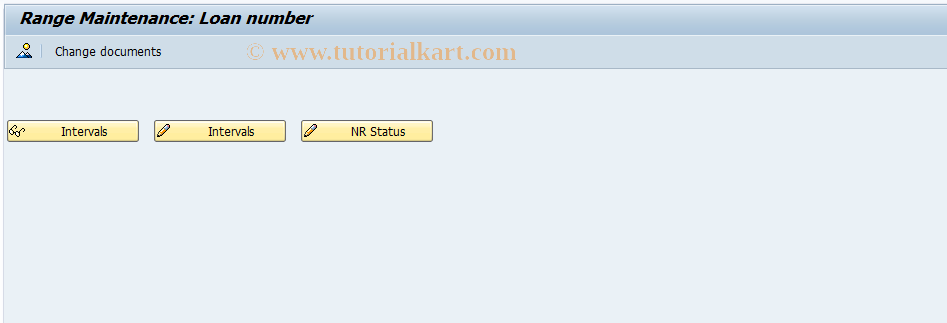 SAP TCode FN-1 - Number range: FVVD_RANL (Loan number)