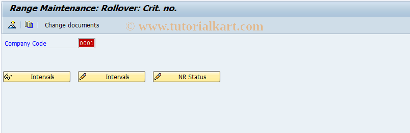 SAP TCode FN-5 - Number range maintenance: FVVD_SNBNR