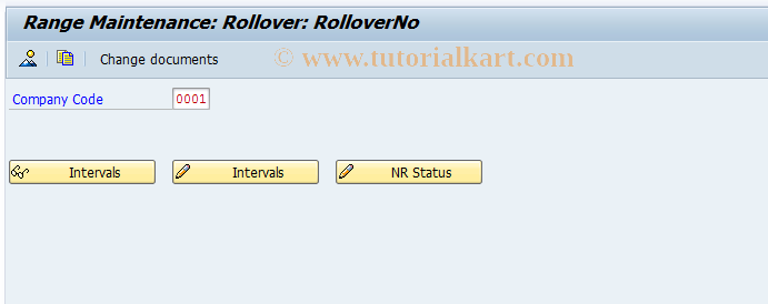 SAP TCode FN-6 - Number range maintenance: FVVD_RPNR